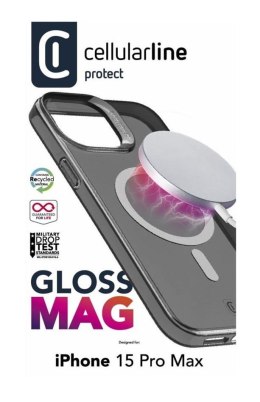 Etui CELLULARLINE Gloss Magsafe do Apple iPhone 15 Pro Max czarny
