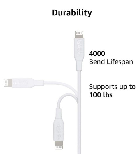 Kabel do ładowania Amazon Basics USB-C na Lightning