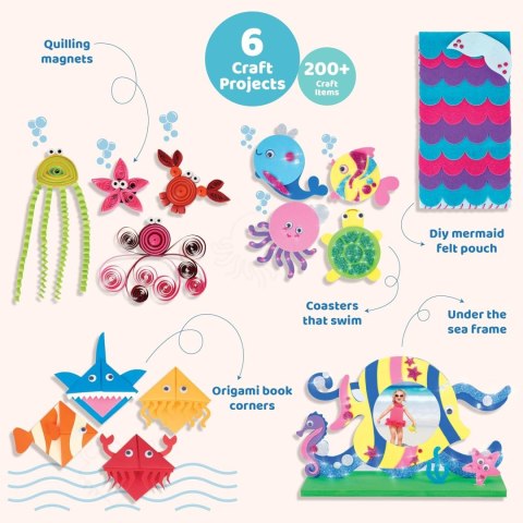 Zestaw kreatywny 6 w 1 - Dno morskie UNDER THE SEA