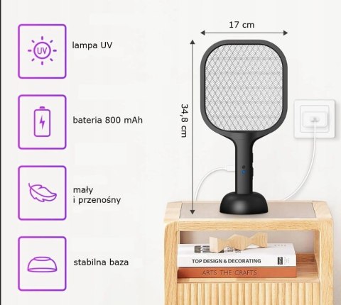 Elektryczna łapka na owady z bazą SX-08