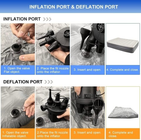 Elektryczna pompka z trzema dyszami