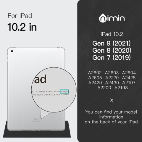 Etui do iPad 10,2" rotacyjne, czarne