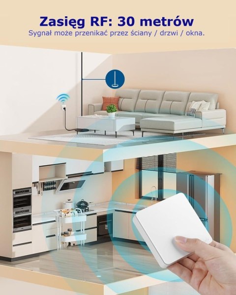 Gniazdko radiowe z pilotem zdalnego sterowania DEWENWILS DHRLS11B