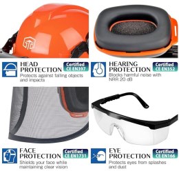 Kask ochronny do prac leśnych Guardlead C009R