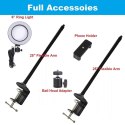 Lampa pierścieniowa i uchwyt na telefon / kamerę AYIZON