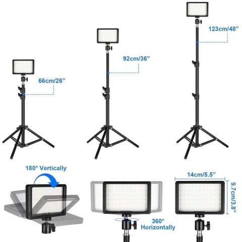 Oświetlenie LED do zdjęć wideo, 2-pak Ci-Fotto