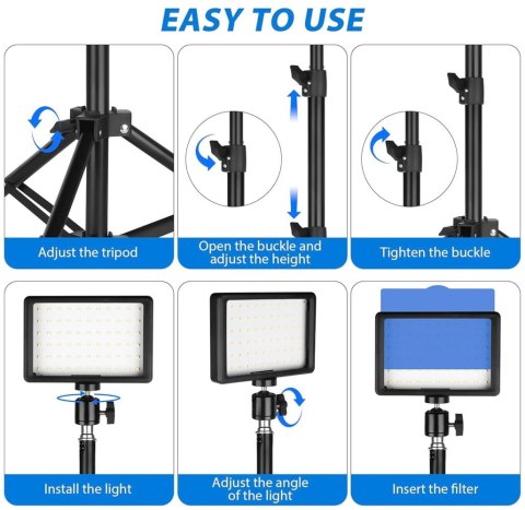 Oświetlenie LED do zdjęć wideo, 2-pak Ci-Fotto