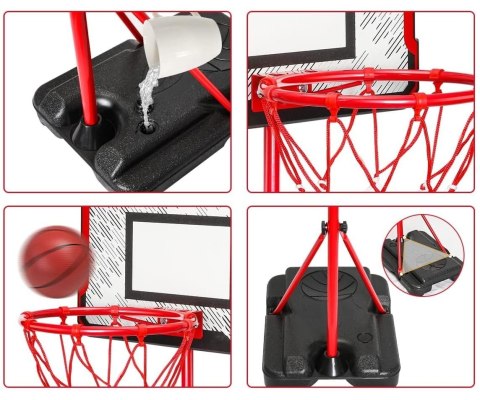 Przenośny zestaw do koszykówki i rzutek 2w1