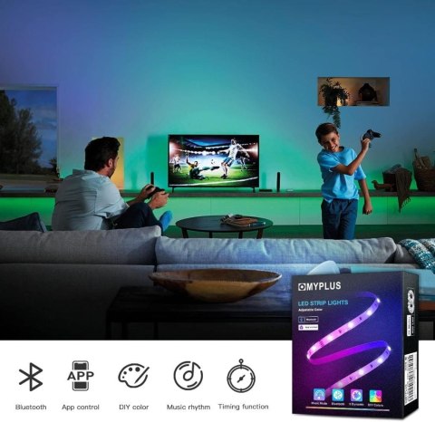 Taśma LED MYPLUS 5m, blutooth, pilot