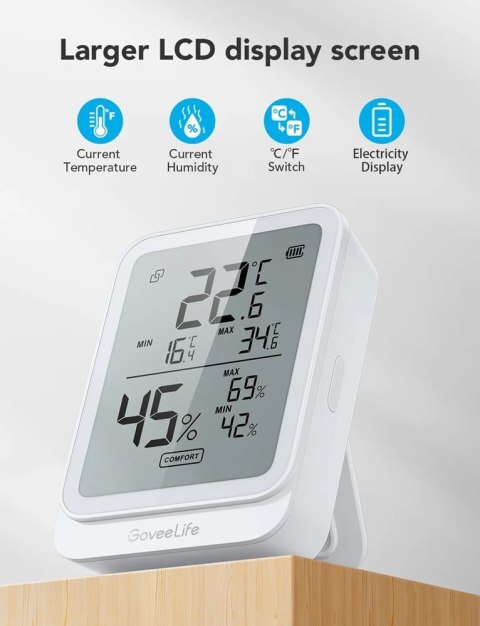 Termometr i higrometr GoveeLife H5075