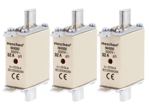 Wkładka topikowa NH000 Heschen 32A - 3 szt.