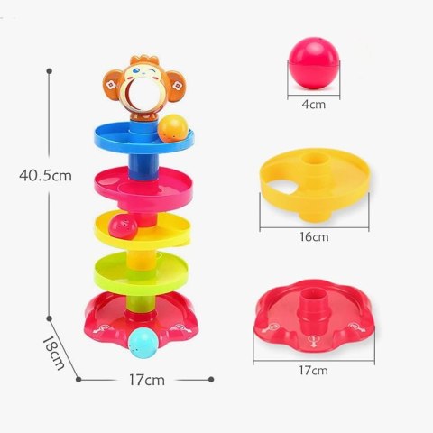 YGJT Baby Montessori wieża z piłeczką - zabawka niekompletna