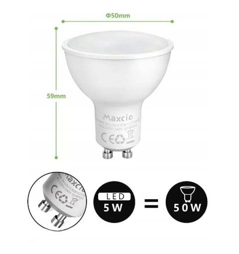 Żarówka LED smart inteligentna GU10 RGBW 5W WIFI