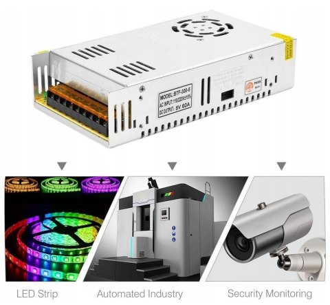 Zasilacz impulsowy DC5V60A BTF-LIGHTING AC 110/220 V