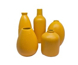Zestaw 5 wazonów ceramicznych - niekompletny