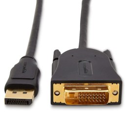 Kabel DisplayPort do DVI, 1920x1080p, 1080@60Hz, kabel winylowy, pozłacane wtyczki,1,83 m