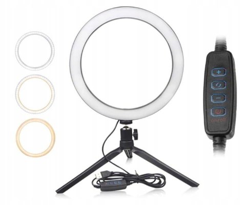 Lampa pierścieniowa do selfie ze statywem