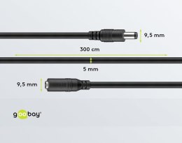 Przedłużacz do zasilacza Goobay DC 5,50x2,1mm /3m
