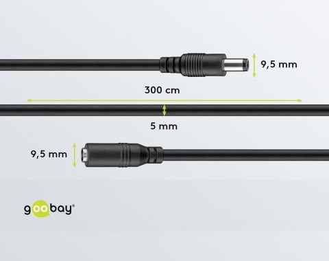 Przedłużacz do zasilacza Goobay DC 5,50x2,1mm /3m