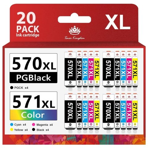 Toner Kingdom 570Xl 571XL do Canon PGI-570 CLI-571 XL - 20 szt