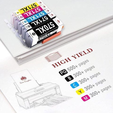 Toner Kingdom 570Xl 571XL do Canon PGI-570 CLI-571 XL - 20 szt