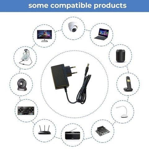 Uniwersalny zasilacz 12 V DC 1 A, AC 100-240 V 50/60 Hz