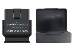 Veepeak OBDCheck BLE - Diagnoskop OBD II Bluetooth, czytnik i skaner kodów usterek, kompatybilny z iOS i Android