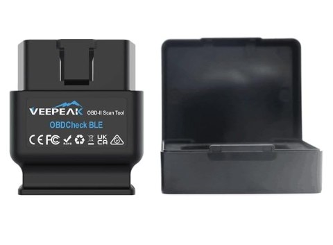 Veepeak OBDCheck BLE - Diagnoskop OBD II Bluetooth, czytnik i skaner kodów usterek, kompatybilny z iOS i Android