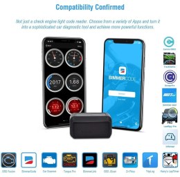 Veepeak OBDCheck BLE + Diagnoskop, czytnik i skaner kodów usterek, kompatybilny z iOS i Android