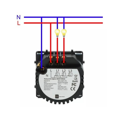 Włącznik / wyłącznik światła WiFi Switch biały