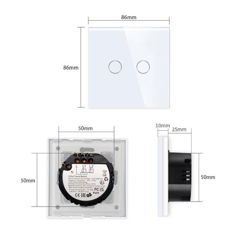 Włącznik / wyłącznik światła WiFi Switch biały