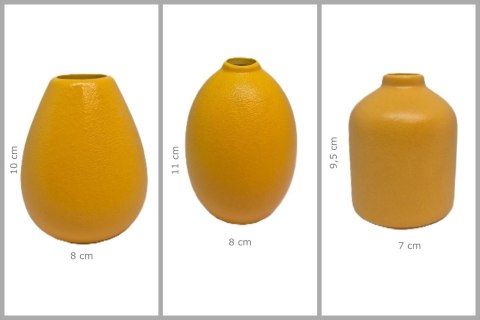 Zestaw 5 wazonów ceramicznych - niekompletny